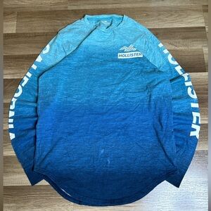 VTG 2000’s Hollister California Ombre Graphic Blue Men's M Long Sleeve